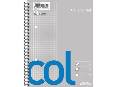 Kollegieblock BANTEX A5 70g 70bl rut