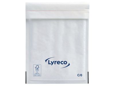 Bubbelpåse LYRECO 150x210mm vit 100/fp
