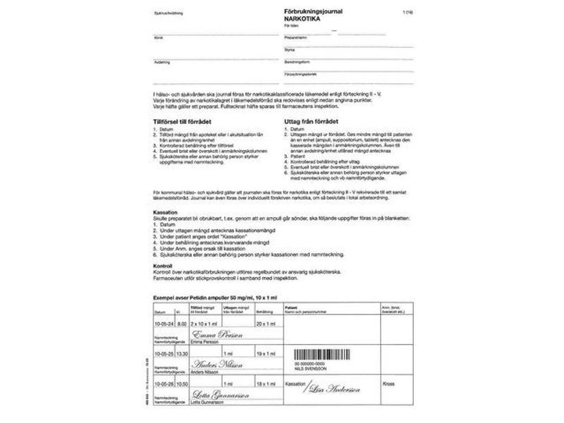 Häfte Narkotikajournal A4
