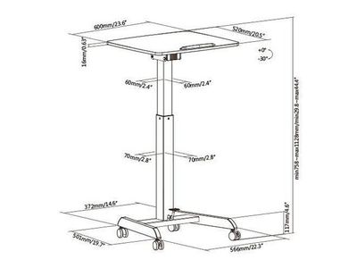 Bord höj/sänk SUN-FLEX Easydesk Pro vit