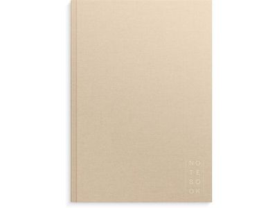 Ant.bok BURDE A4 textil linj beige