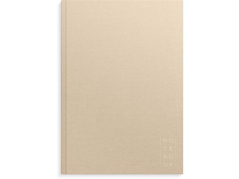 Ant.bok BURDE A4 textil linj beige