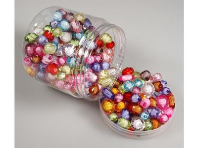 Plastpärlor facett 350/fp