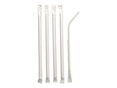 Sugrör böjbart 6mm 20cm styckförp 100/fp