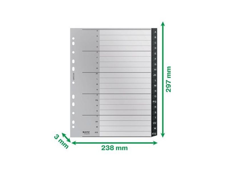 Plastregister LEITZ PP recycle A4 A-Z