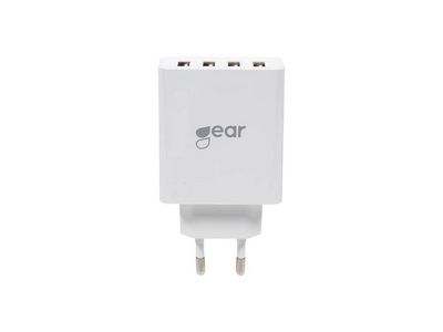 Laddare Vägg GEAR 220V 4xUSB-A 5A/25W