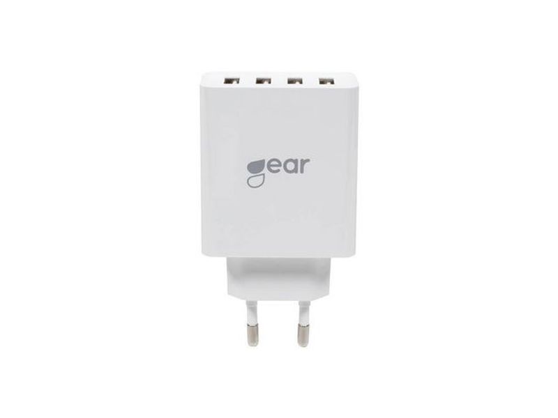 Laddare Vägg GEAR 220V 4xUSB-A 5A/25W