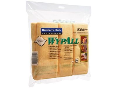 Microfiberduk WYPALL 40x40cm gul 6/fp