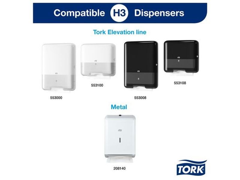 Handduk TORK Adv H3 2-lag vit 3750/fp