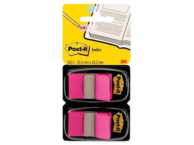 Index POST-IT 25,4x43,2mm cerise 100/fp