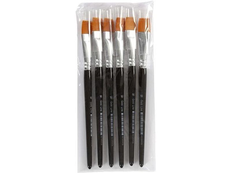 Syntetpensel Gold Line flat nr.16 6/fp