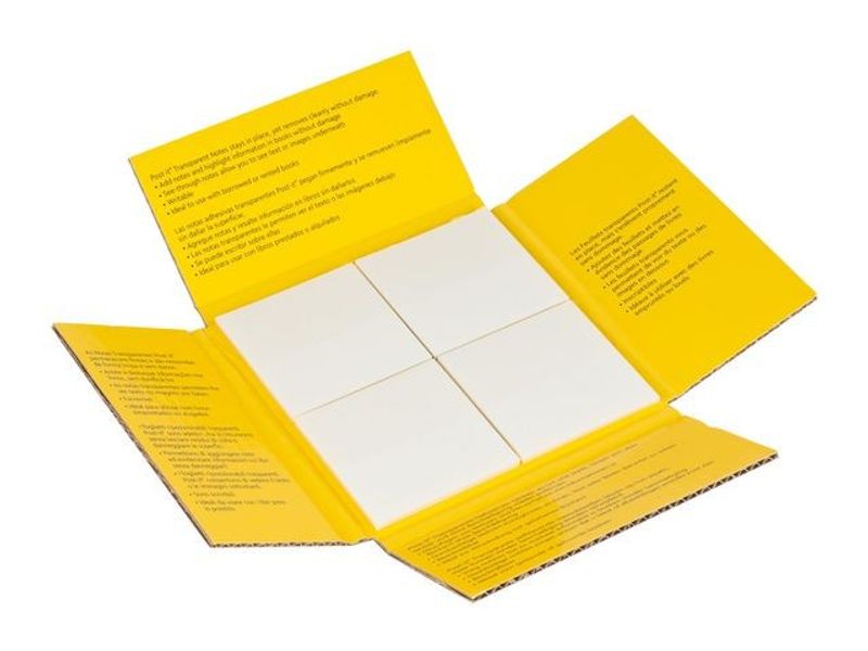 Notes POST-IT 73x73mm transparent 12/fp