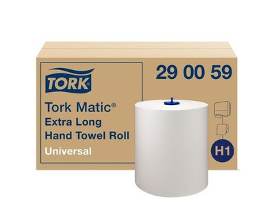 Handduk TORK Uni H1 1-lag vit 280m