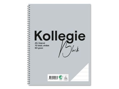 Kollegieblock FW A5 60g 70bl linj oh