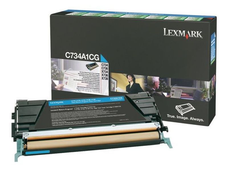 Toner LEXMARK C734A1CG 6K cyan