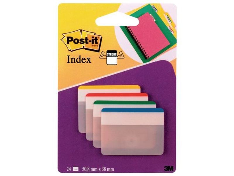 Index POST-IT stark 38x51 b/g/r/g 24/fp