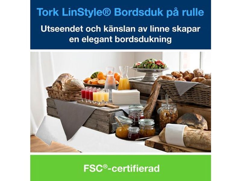 Duk TORK LinStyle 1,20x20m vit