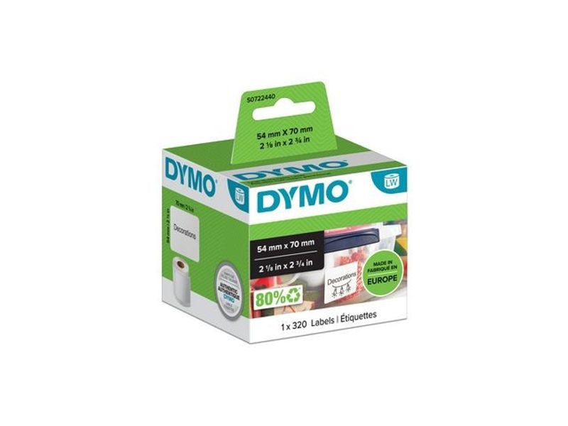 Etikett DYMO S0722440 70x54mm 320/fp