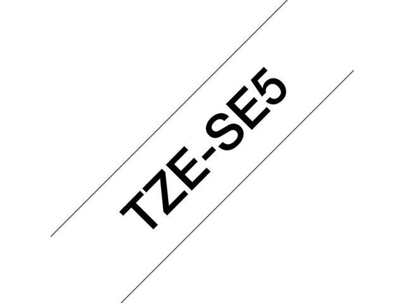 Tape BROTHER TZESE5 24mm svart på vit