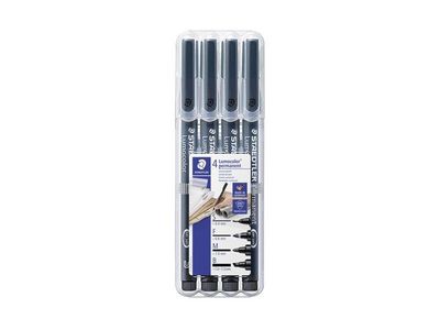Universalpenna LUMOCOLOR svart 4/fp