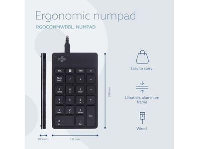 Numeriskt Tangentbord R-GO Kabel