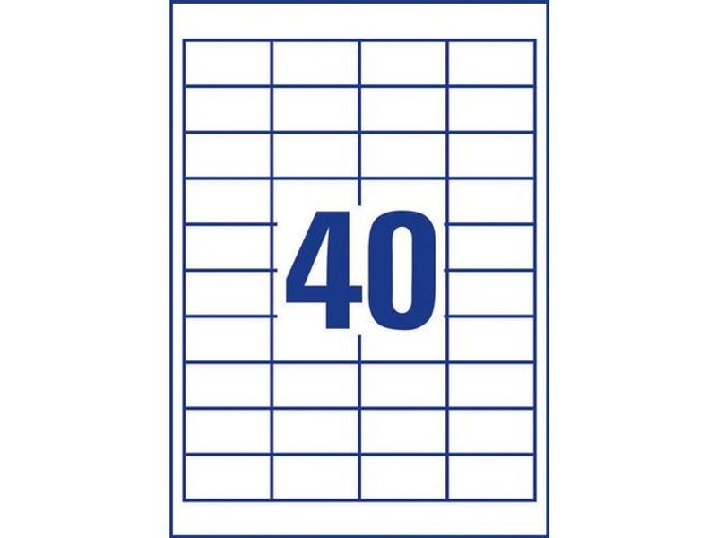 Etikett AVERY 48,5x25,4mm 4000/fp