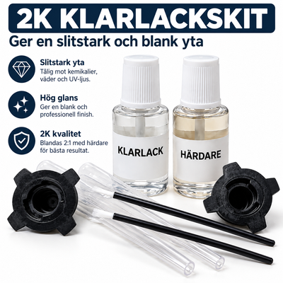 2K Klarlack Lackstift – Komplett kit med härdare