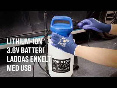 Batteridriven spruta - Non stop sprayer 8L