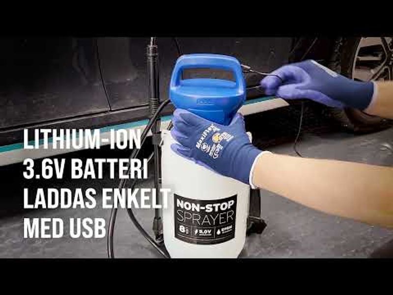 Batteridriven spruta - Non stop sprayer 8L