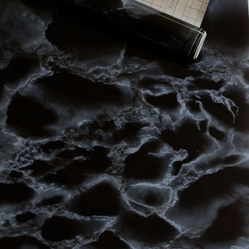 Dekorplast - svart marmor 45 x 200 cm