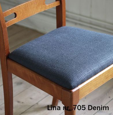 Linnetyg - möbeltyg - Lina svart 200