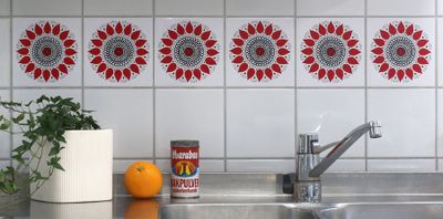 Kakeldekor Carla - Röd 6 st