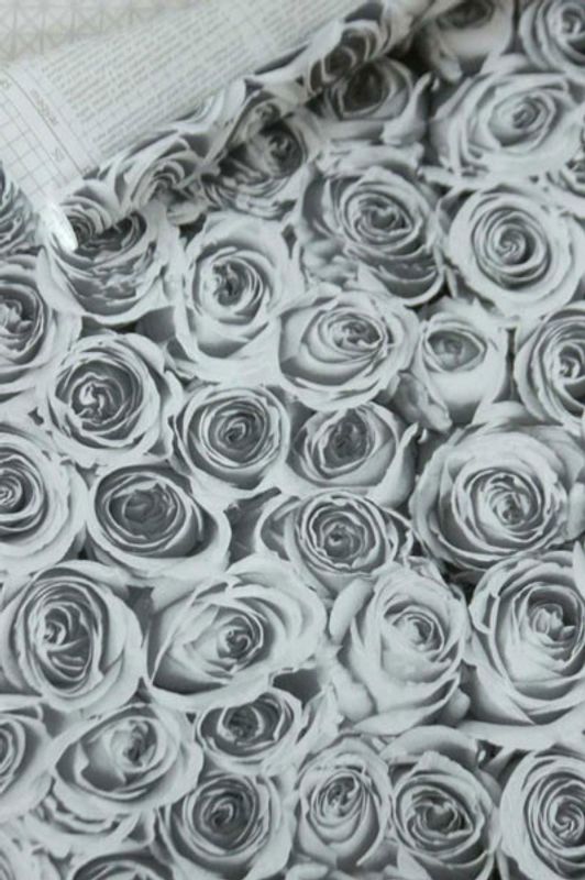 Dekorplast - grå ros 45 x 200 cm