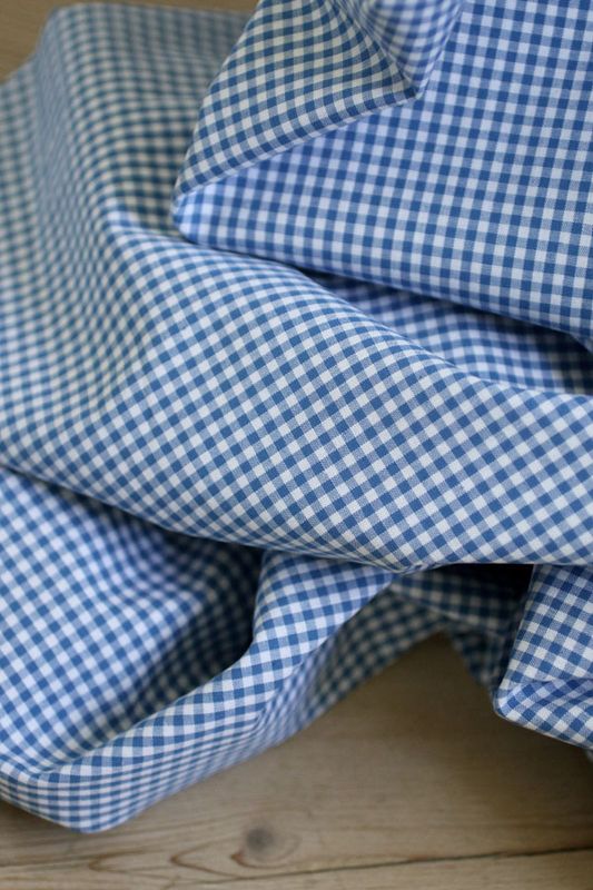 Rutigt tyg - 3x3mm - sky blue