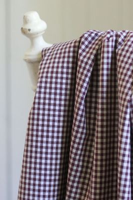 Rutigt tyg - 3x3mm - aubergine