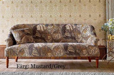 Sammet - William Morris - Acanthus Velvet - mustard/grey