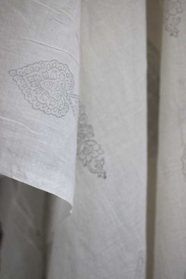Stuvbit 1 meter voile - Pendel grå - 150 cm bred