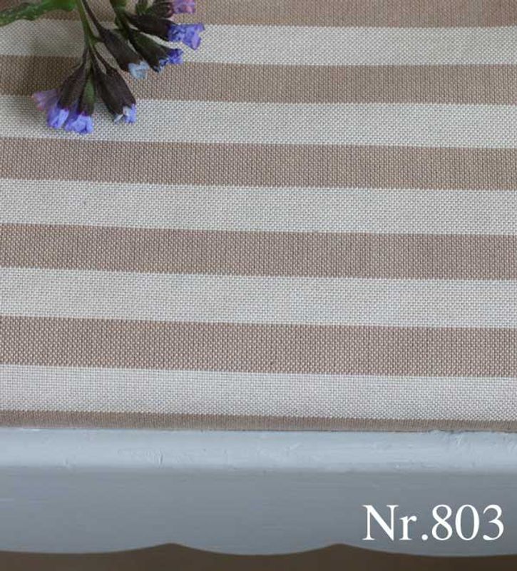 Beige randigt möbeltyg - Lovisa rand nr.803