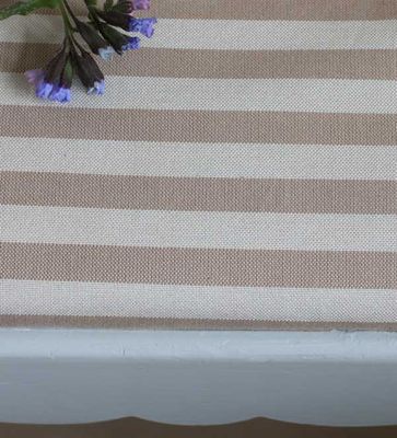 Beige randigt möbeltyg eko-bomull - Lovisa rand nr.803