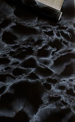 Dekorplast - svart marmor 45 x 200 cm