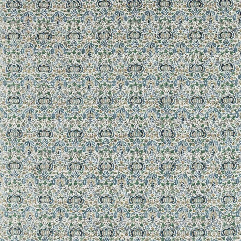 Möbeltyg - William Morris - Little Chintz - blue/fennel