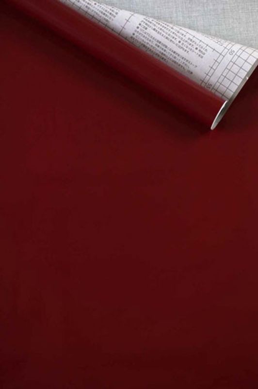 Dekorplast - enfärgad bordeaux-röd 45 x 200 cm