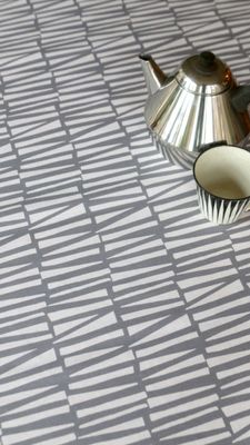 Vaxduk i textil akrylatbehandlad - Trapp grå