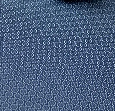 Vaxduk i textil akrylatbehandlad - Ronja mörkblå med cirklar