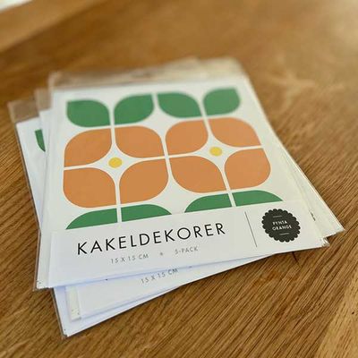 Kakeldekor Pynta orange 5-pack