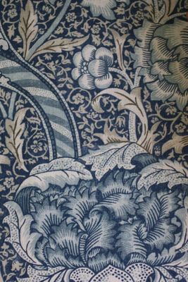 Möbeltyg 100% lin William Morris - Wandle - blue/stone