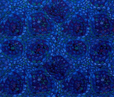 Möbeltyg - Viola Gråsten - Oomph blå - 100% lin