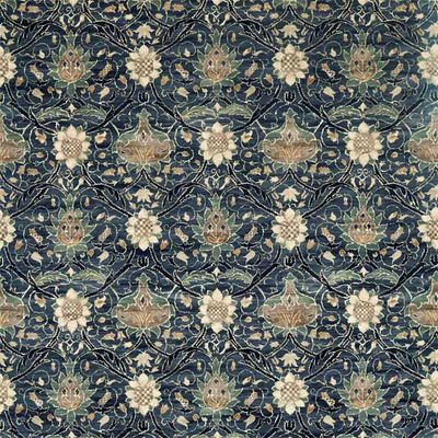Sammet möbeltyg - William Morris - Montreal velvet - indigo/slate