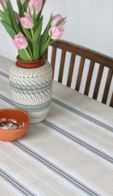 Vaxduk i textil akrylatbehandlad - Gränna - grå