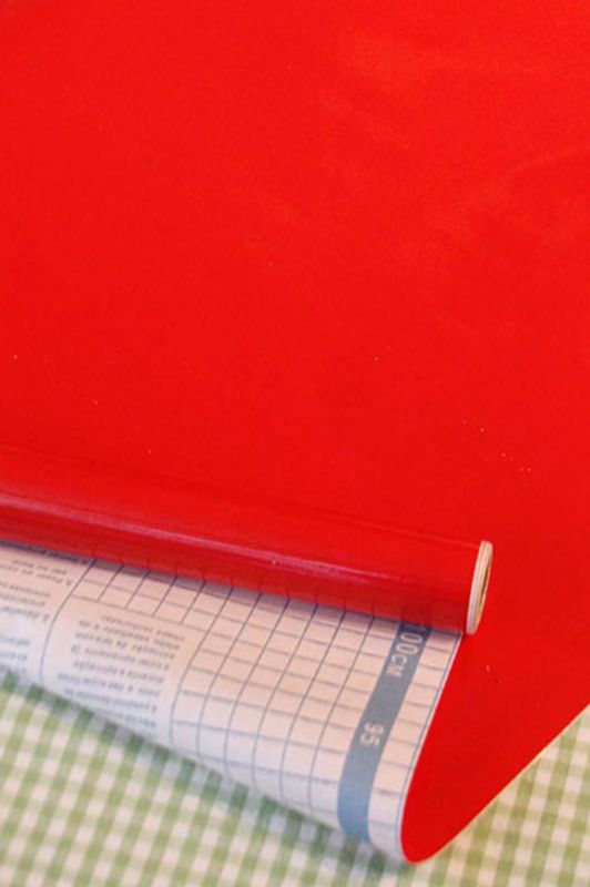 Dekorplast - Enfärgad röd 45 x 200 cm